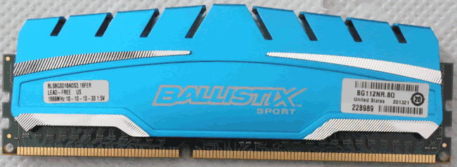 A first look on the Crucial Ballistix XT 1866MHz RAM